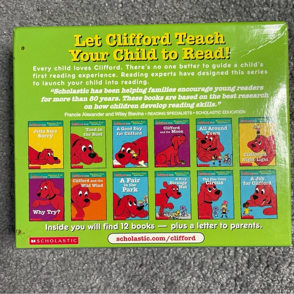 Scholastic CLIFFORD THE BIG RED DOG 12 children's books series Pack 4 Phonics - Picture 2 of 5